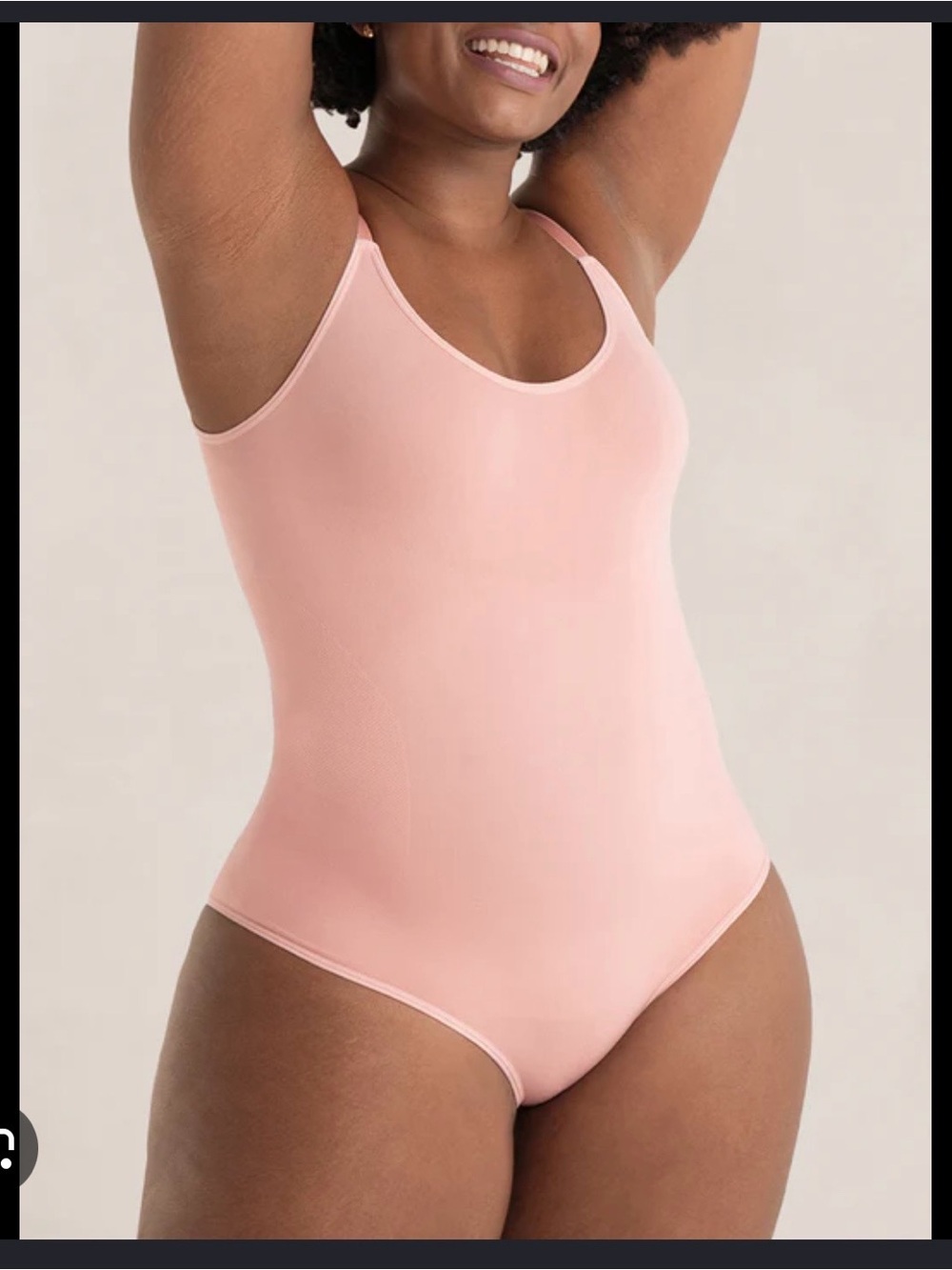 Shapermint All Day Every Day Scoop Neck Bodysuit ShapeWear Size Large Pink